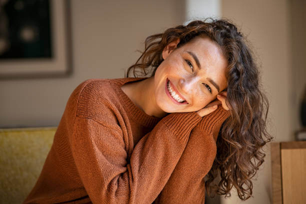 Indoor Young Adult Woman Smile