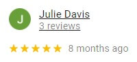 Julie D 5 Star Google Review - Best Dentist for Crowns in Fairview