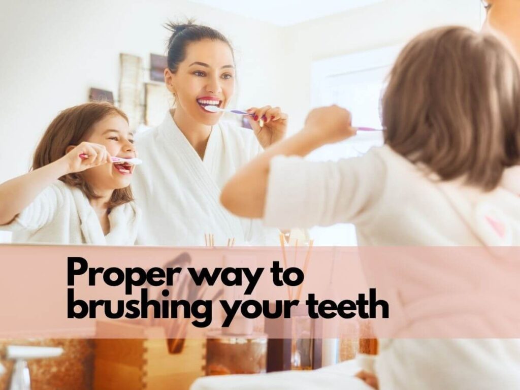 Mom Daughter Brushing Teeth - Dentist Fairview